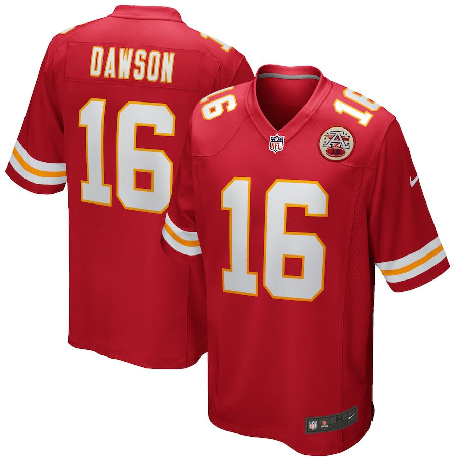 Men Kansas City Chiefs #16 Len Dawson Nike Red Game Retired Player NFL Jersey